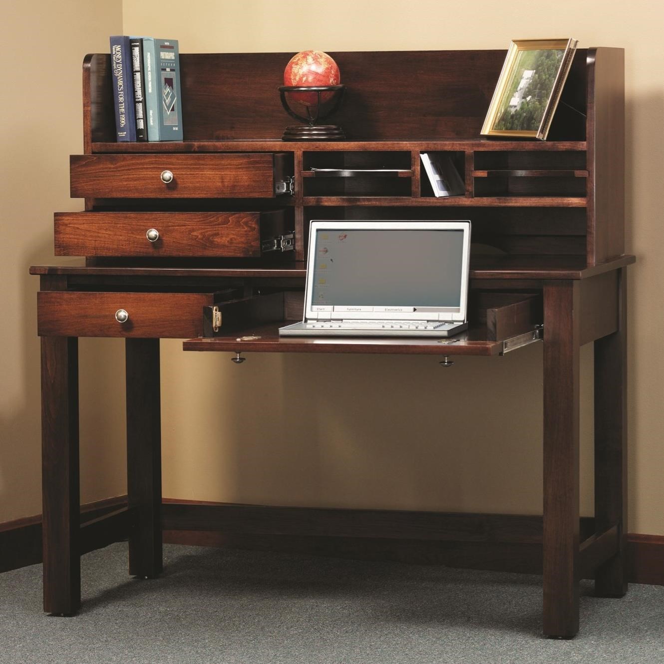 Y & T Woodcraft Rivertown Home Office 2072+2052 Desk and Hutch with